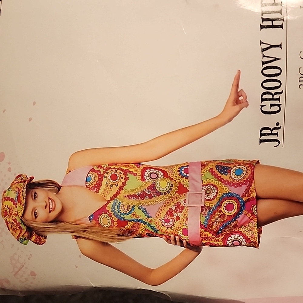 Colorful Retro Dress and Hat Set